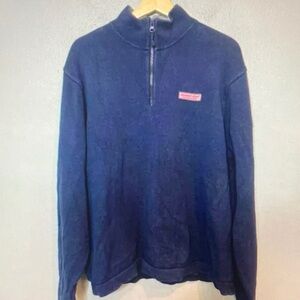 Vineyard Vines Blue Half-Zip Sweater